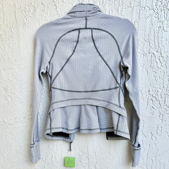 Lululemon Long Sleeve Striped Zip Up Define Jacket Heather Gray Women's Size S - Picture 3 of 8